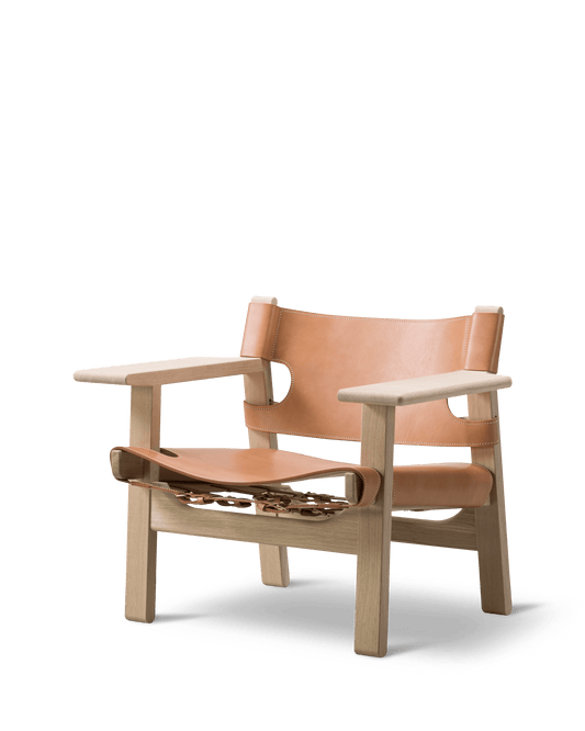Fredericia The Spanish Chair lenestol. Velg skinn og treverk
