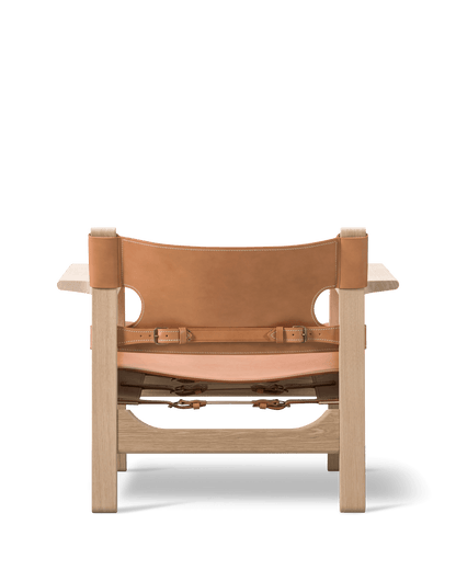 Fredericia The Spanish Chair lenestol. Velg skinn og treverk