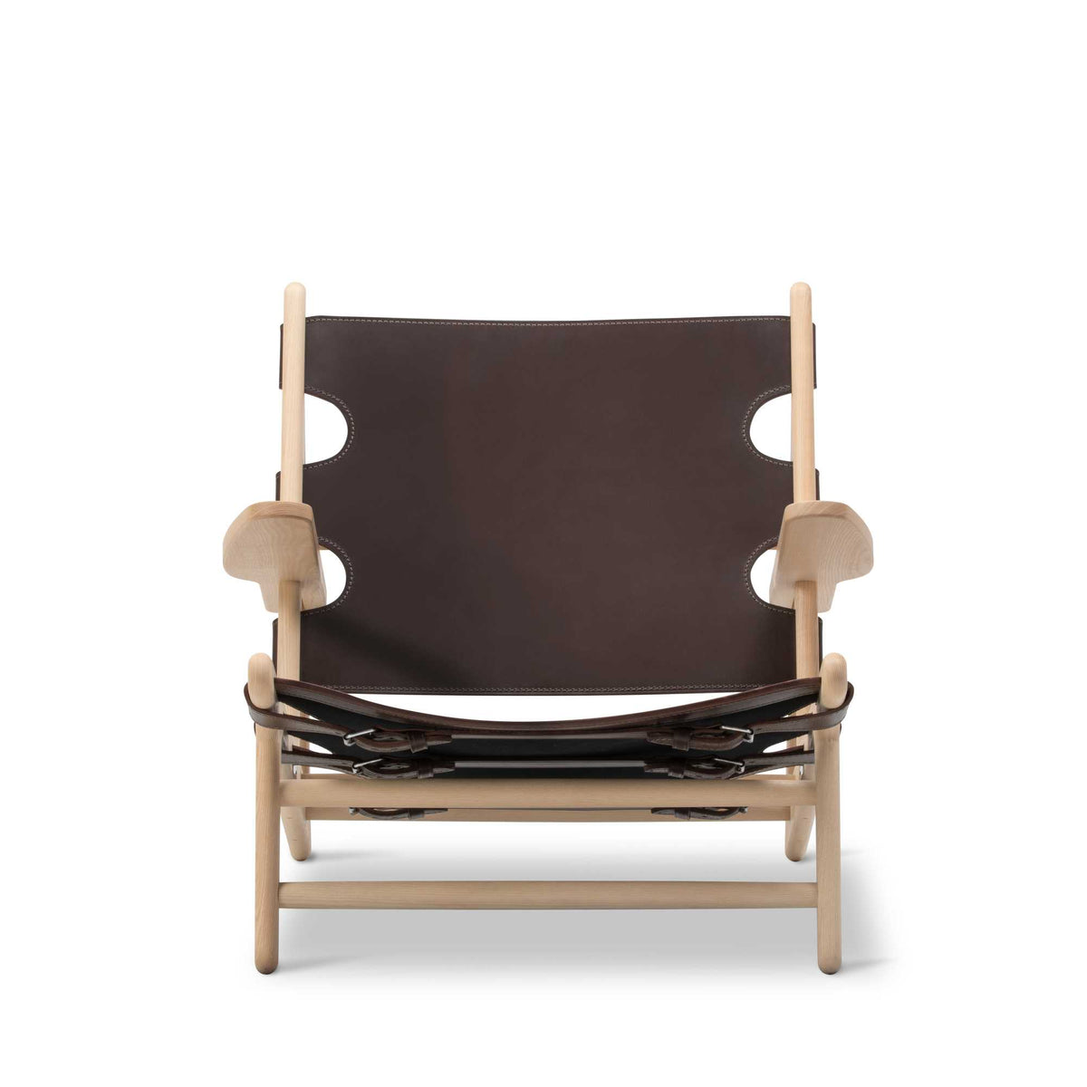 Fredericia The Hunting Chair lenestol. Velg skinn og treverk