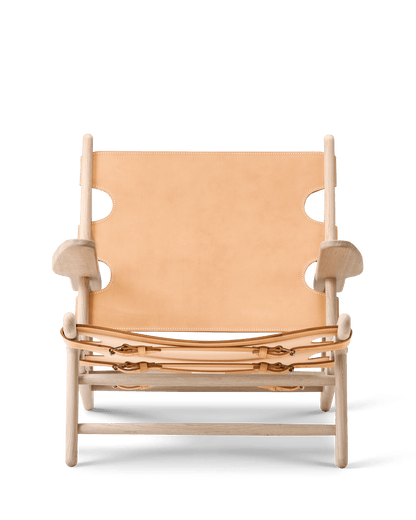 Fredericia The Hunting Chair lenestol. Velg skinn og treverk.
