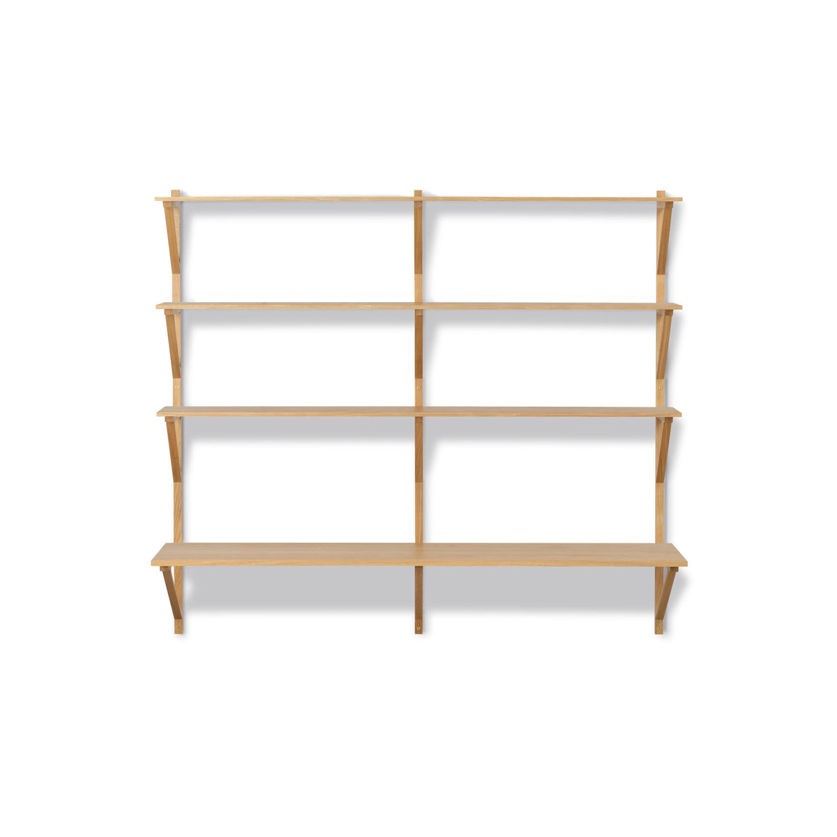 Fredericia BM29 Shelf 2 seksjoner, 3 hyller og skriveplate. Velg overflate