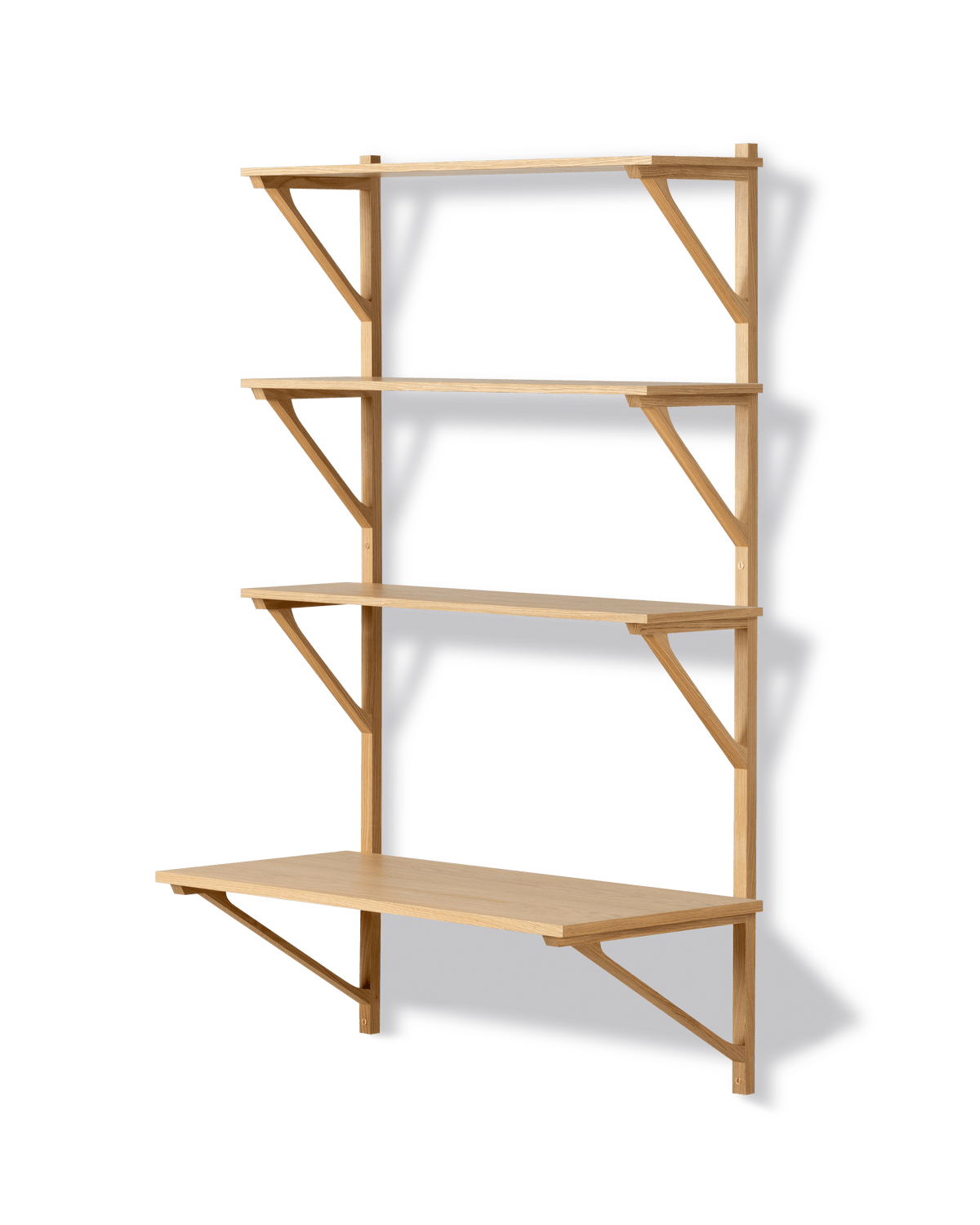 Fredericia BM29 Shelf 1 seksjon, 3 hyller og skriveplate. Velg overflate