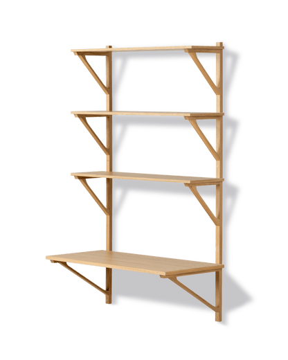 Fredericia BM29 Shelf 1 seksjon, 3 hyller og skriveplate. Velg overflate