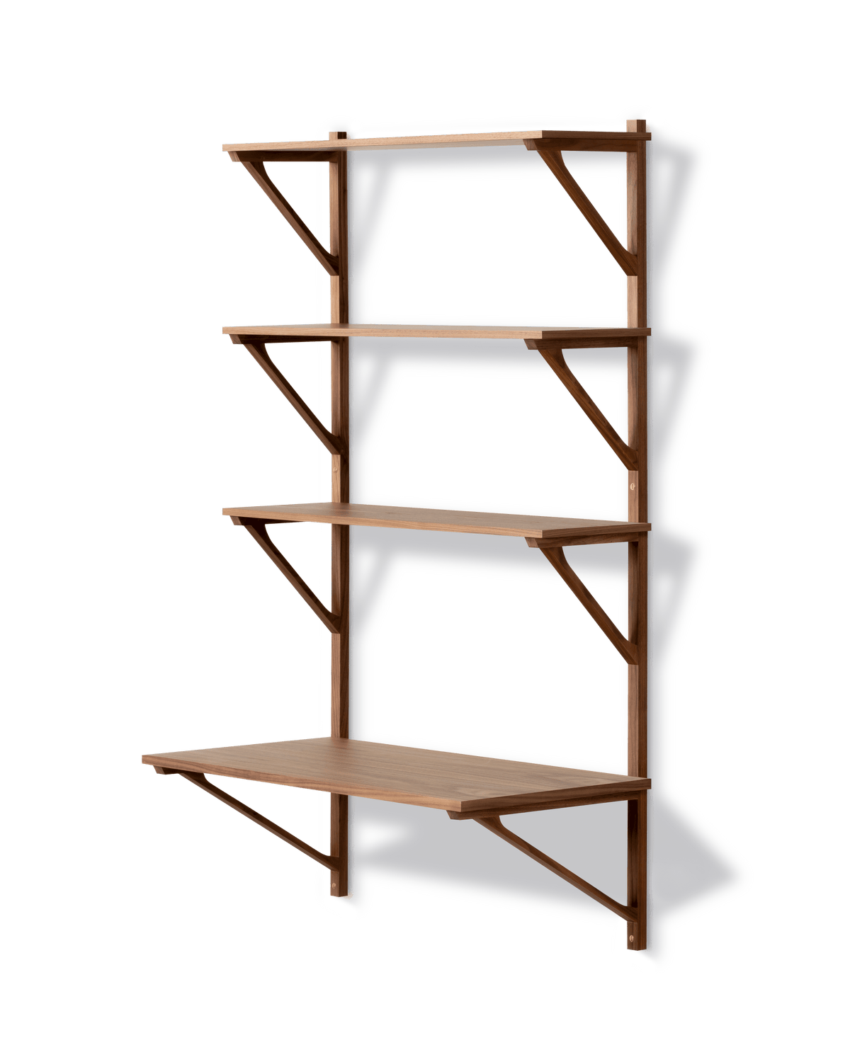 Fredericia BM29 Shelf 1 seksjon, 3 hyller og skriveplate. Velg overflate