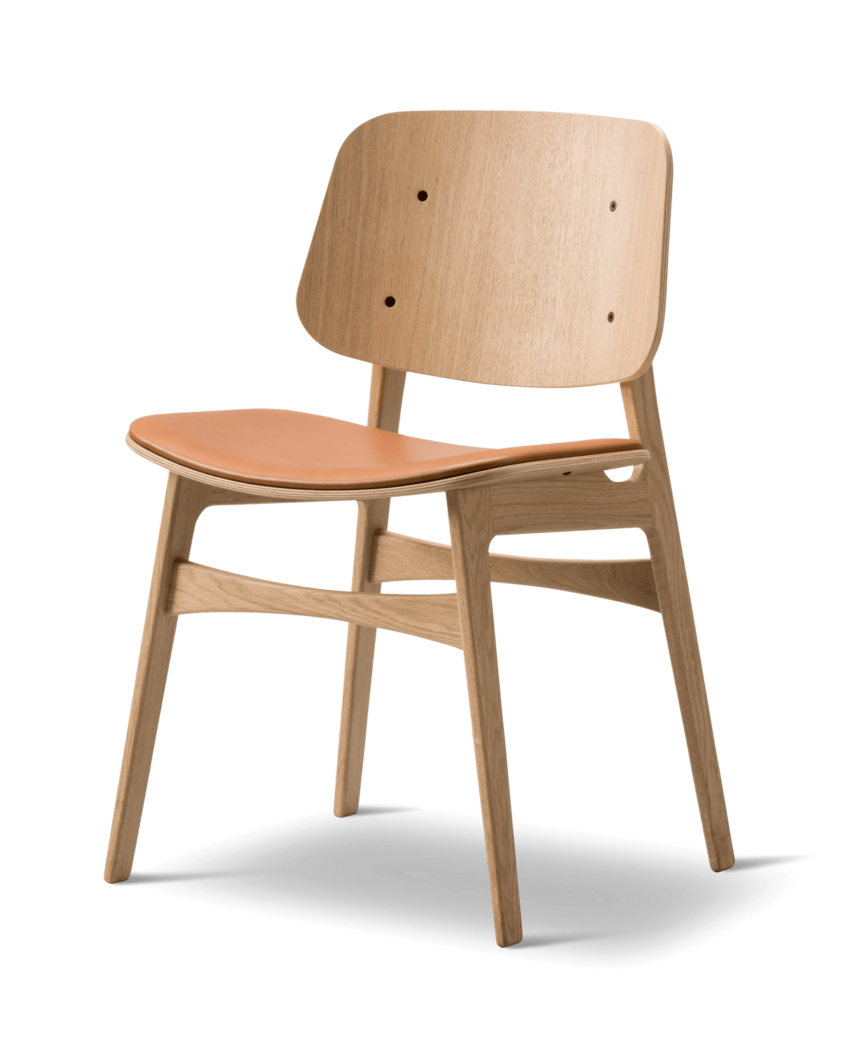 Fredericia Søborg Wood base Chair setepolstret. Velg tekstil og treverk