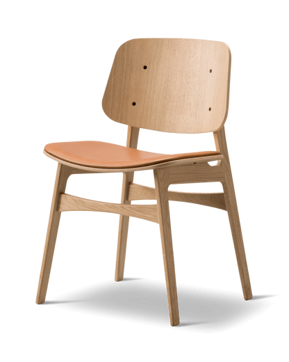 Fredericia Søborg Wood base Chair setepolstret. Velg tekstil og treverk