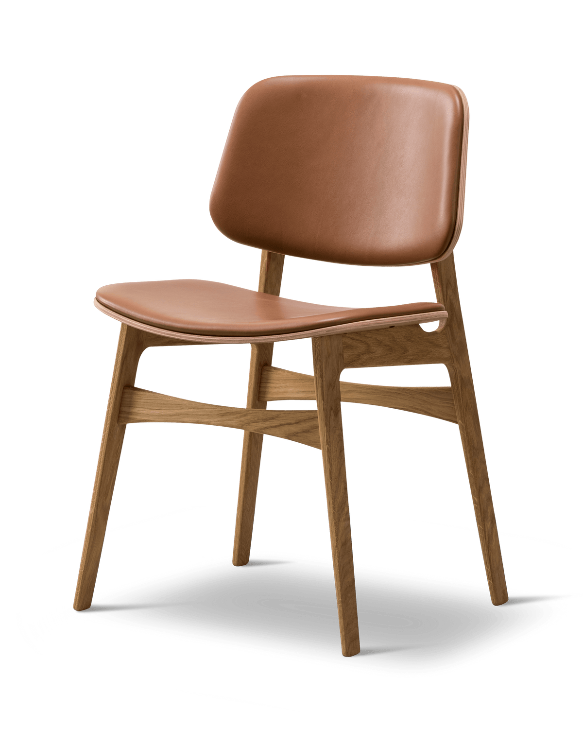 Fredericia Søborg Wood base Chair setepolstret. Velg tekstil og treverk