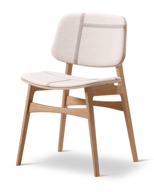 Fredericia Søborg Wood base Chair forsidepolstret. Velg tekstil og treverk