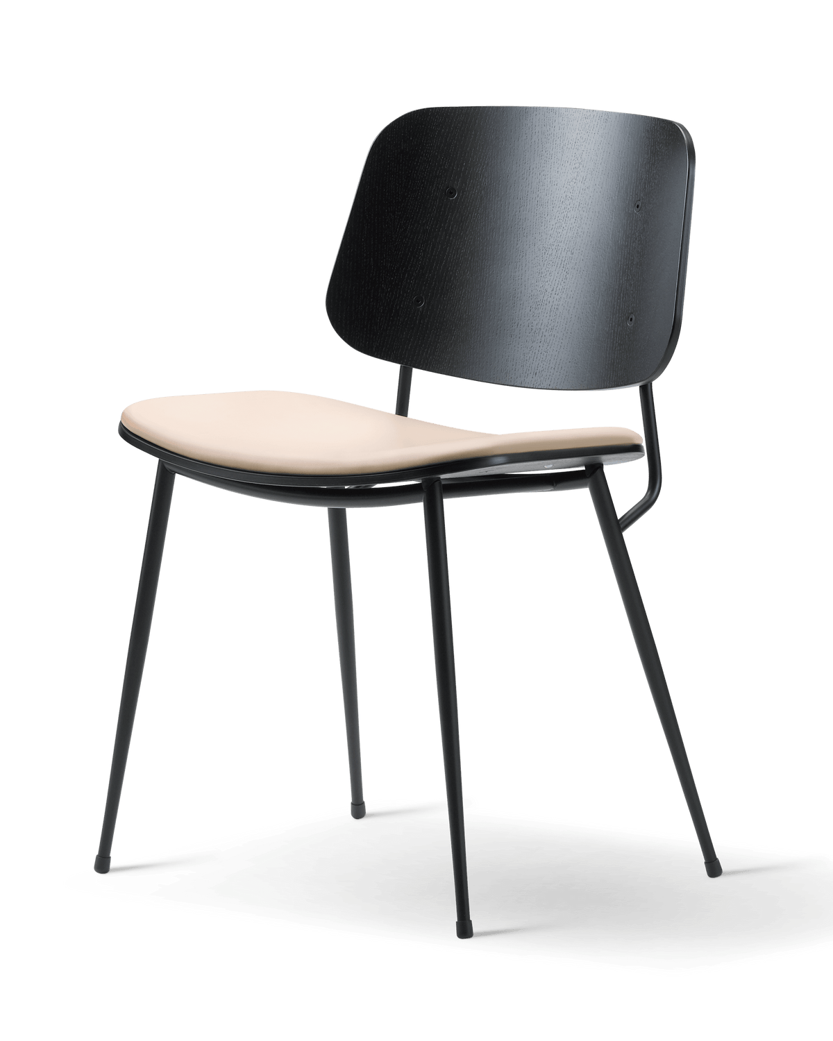 Fredericia Søborg Metal base Chair setepolstret. Velg tekstil og treverk
