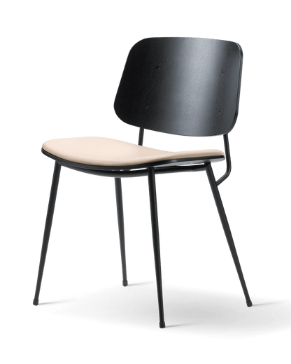 Fredericia Søborg Metal base Chair setepolstret. Velg tekstil og treverk