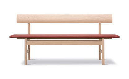 Fredericia The Mogensen Bench med rygg – Eik såpe. Velg tekstil