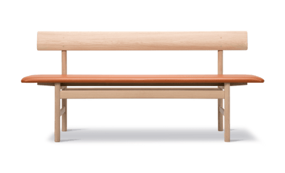 Fredericia The Mogensen Bench med rygg – Eik lys olje. Velg tekstil