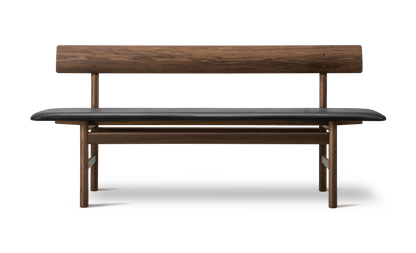 Fredericia The Mogensen Bench med rygg – Eik lys olje. Velg tekstil