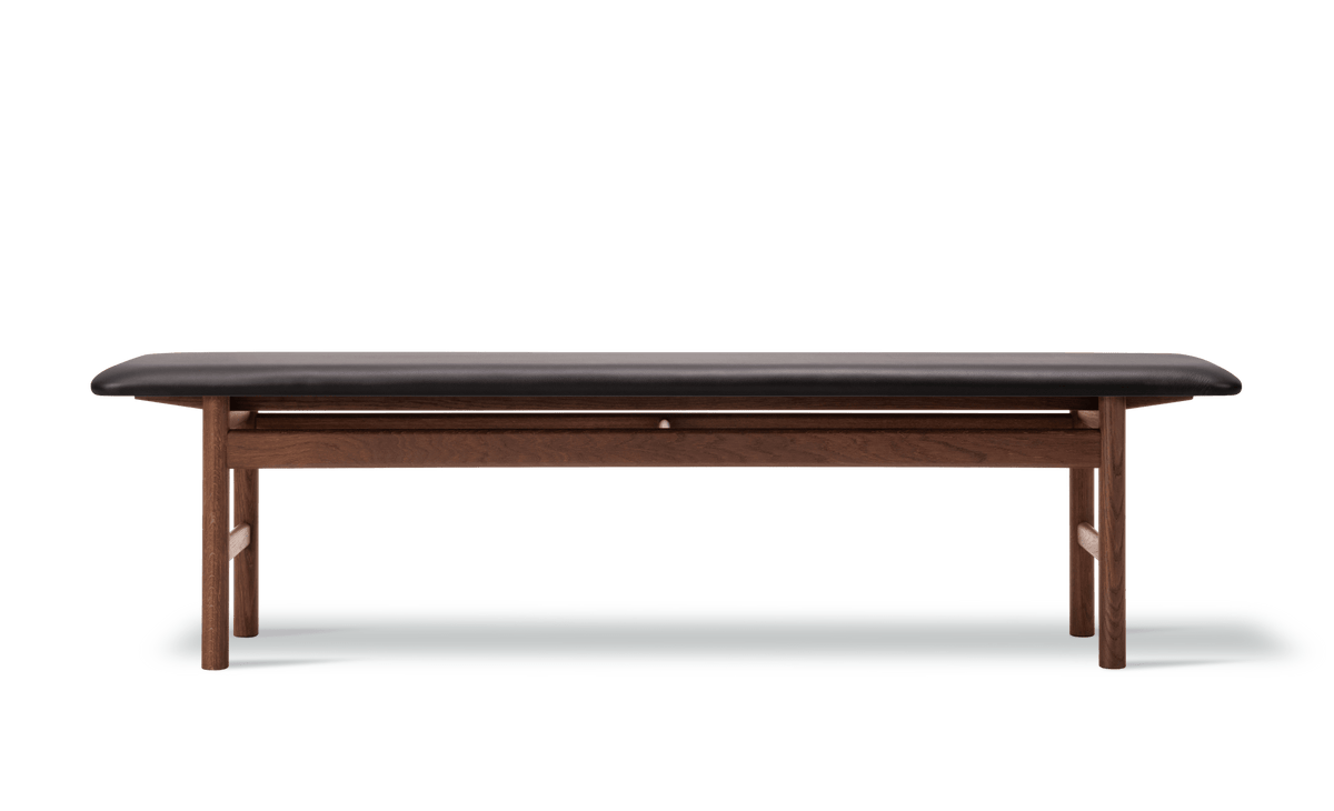 Fredericia The Mogensen Bench uten rygg – Eik lys olje. Velg tekstil