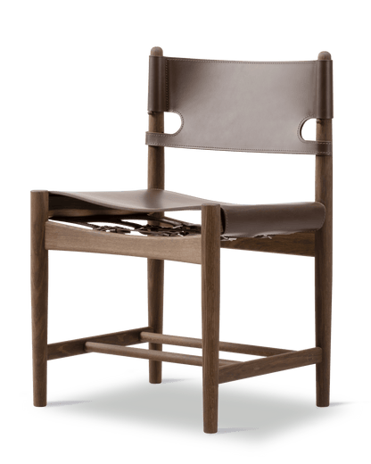 Fredericia The Spanish Dining Chair stol. Velg skinn og treverk