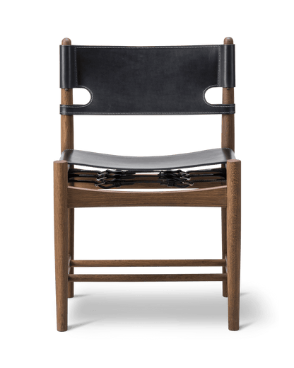 Fredericia The Spanish Dining Chair stol. Velg skinn og treverk.