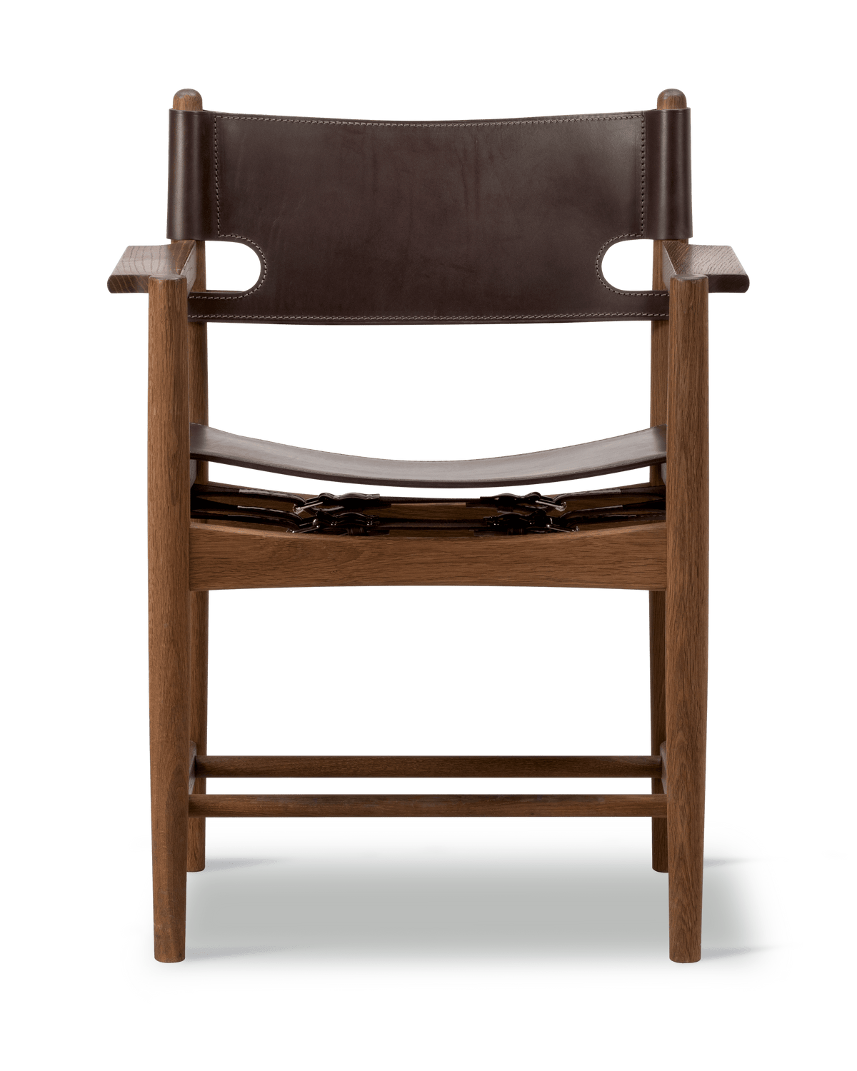 Fredericia The Spanish Dining Chair armstol. Velg skinn og treverk