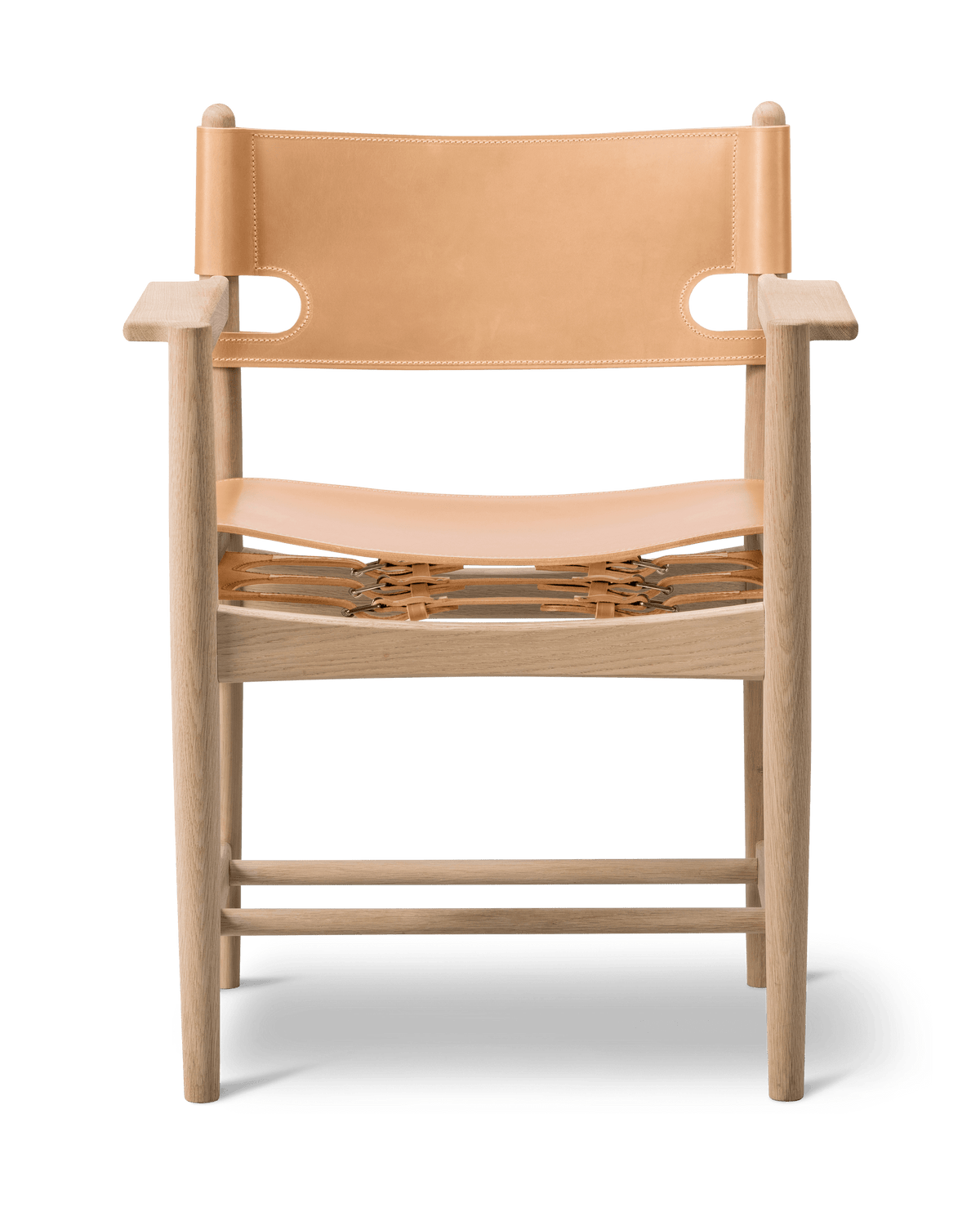Fredericia The Spanish Dining Chair armstol. Velg skinn og treverk.