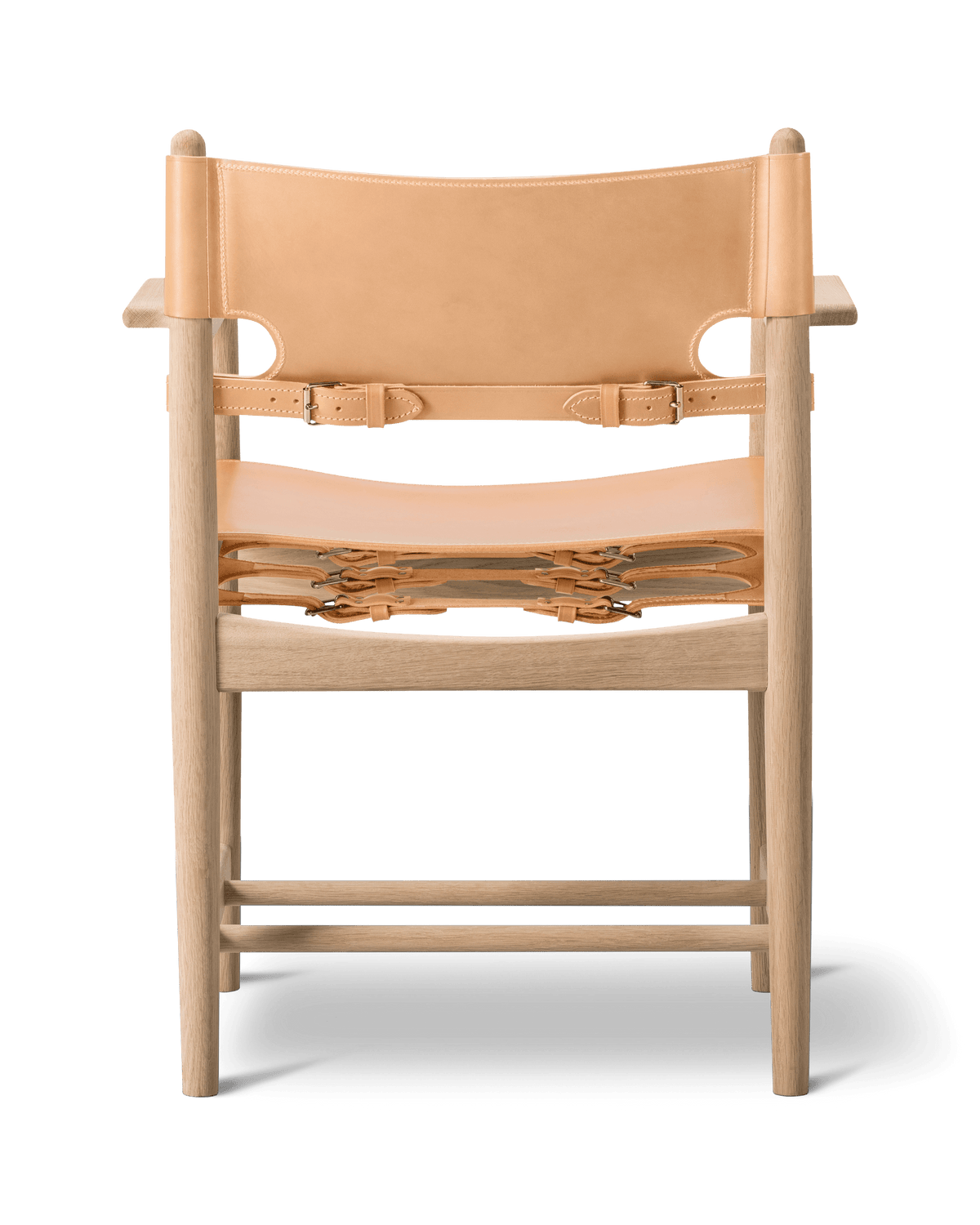 Fredericia The Spanish Dining Chair armstol. Velg skinn og treverk