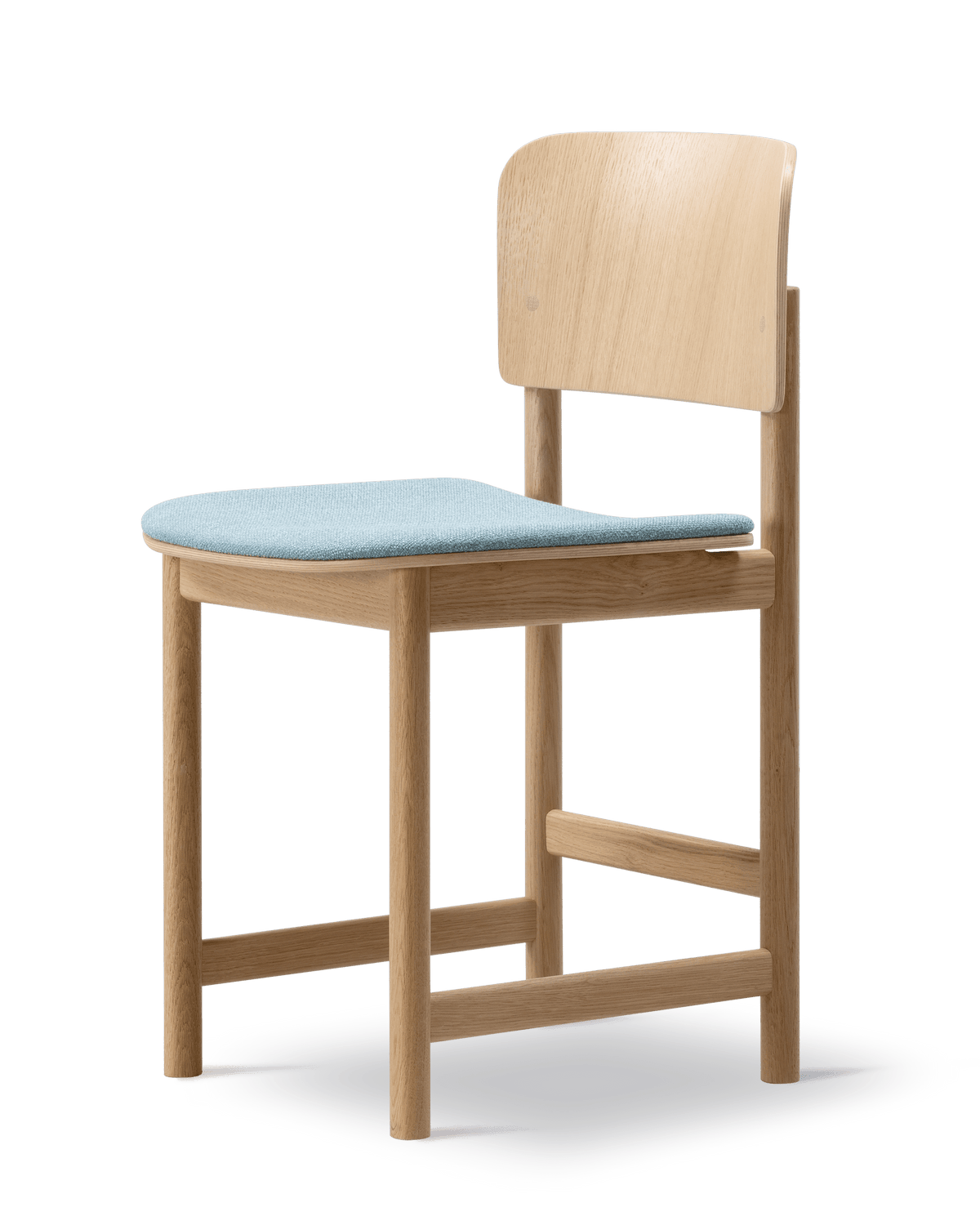 Fredericia Plan Wood Chair setepolstret. Velg tekstil og treverk