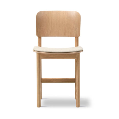 Fredericia Plan Wood Chair setepolstret. Velg tekstil og treverk