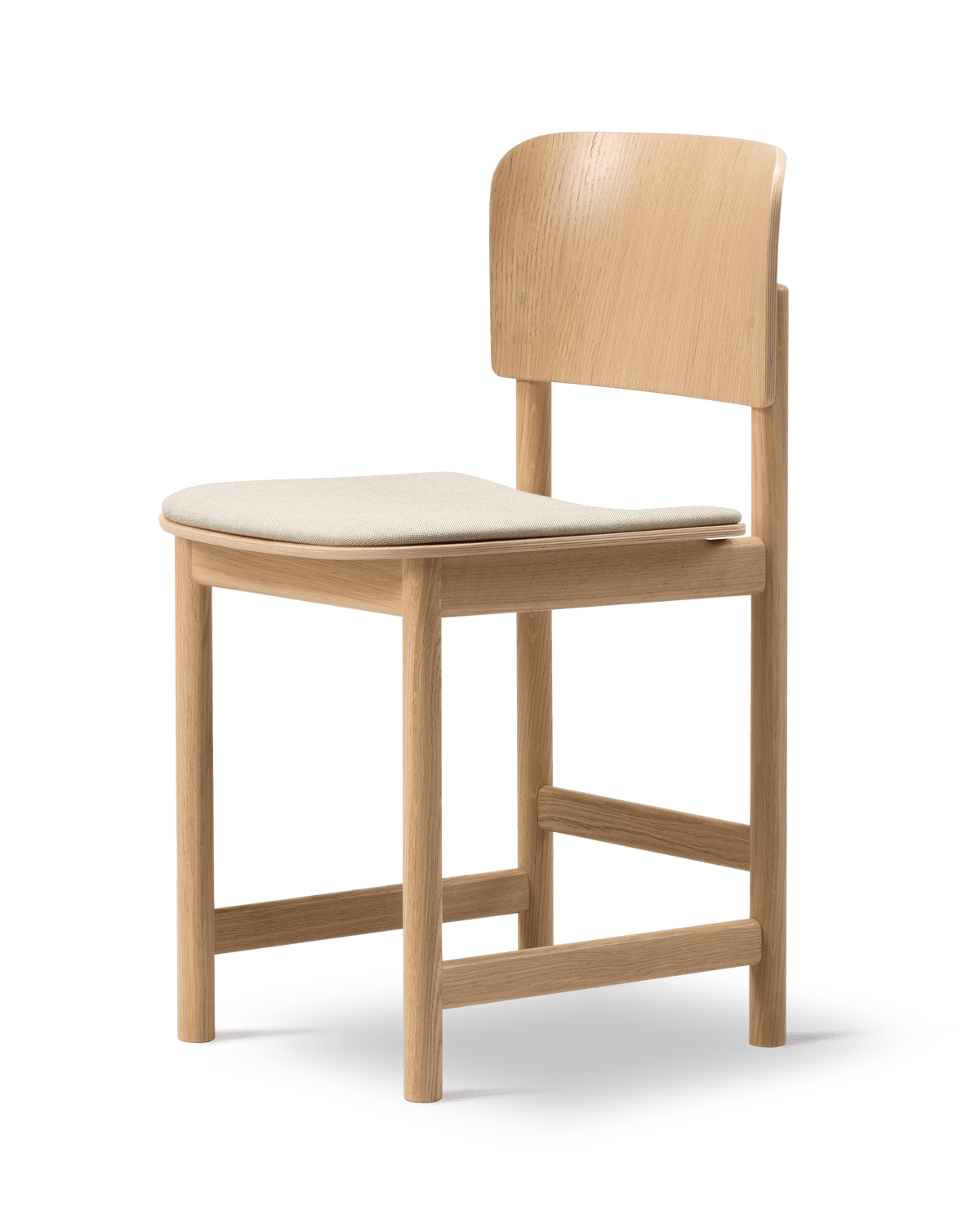 Fredericia Plan Wood Chair setepolstret. Velg tekstil og treverk