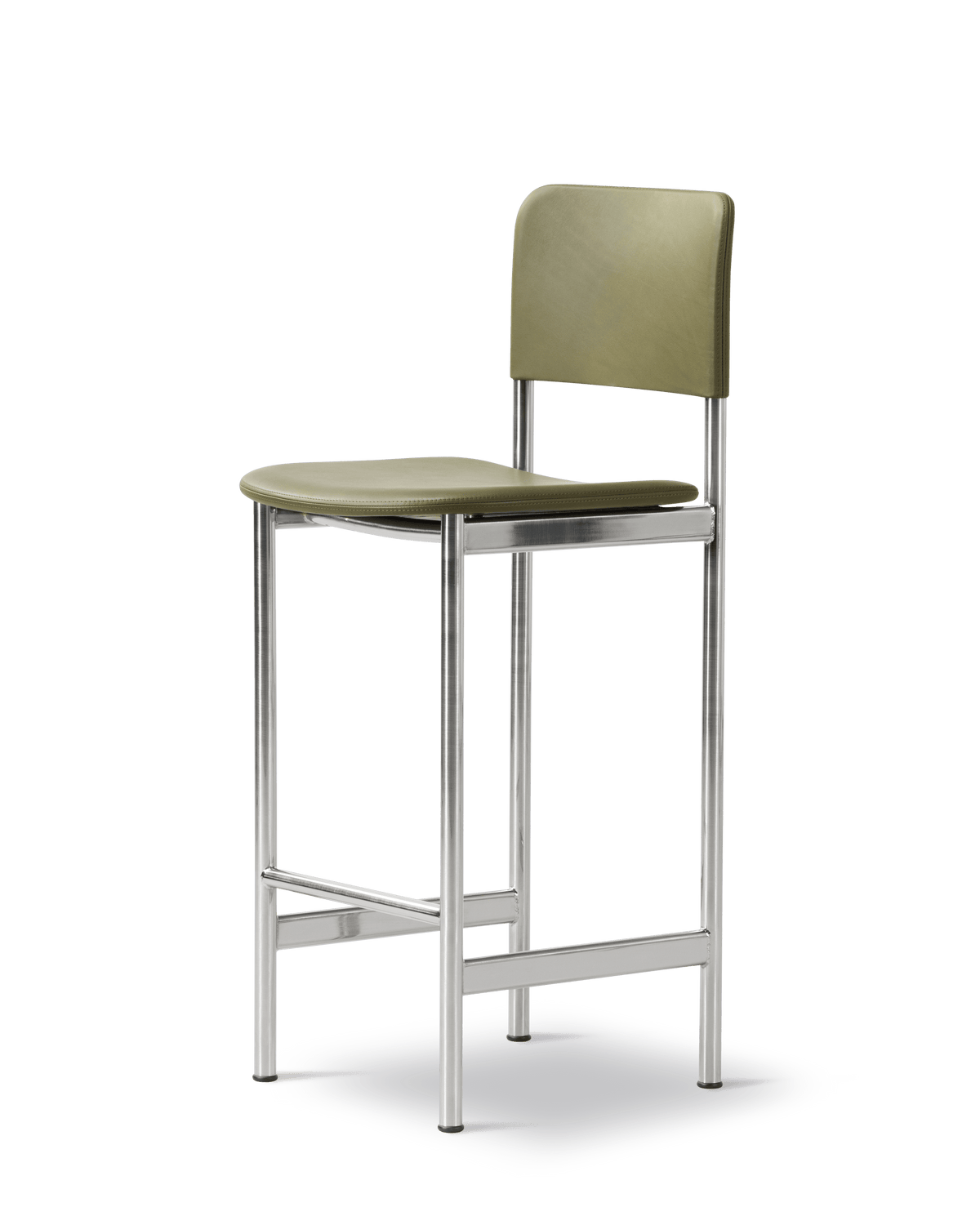 Fredericia Plan Barstool fullpolstret. Velg tekstil og understell