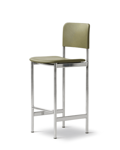 Fredericia Plan Barstool fullpolstret. Velg tekstil og understell