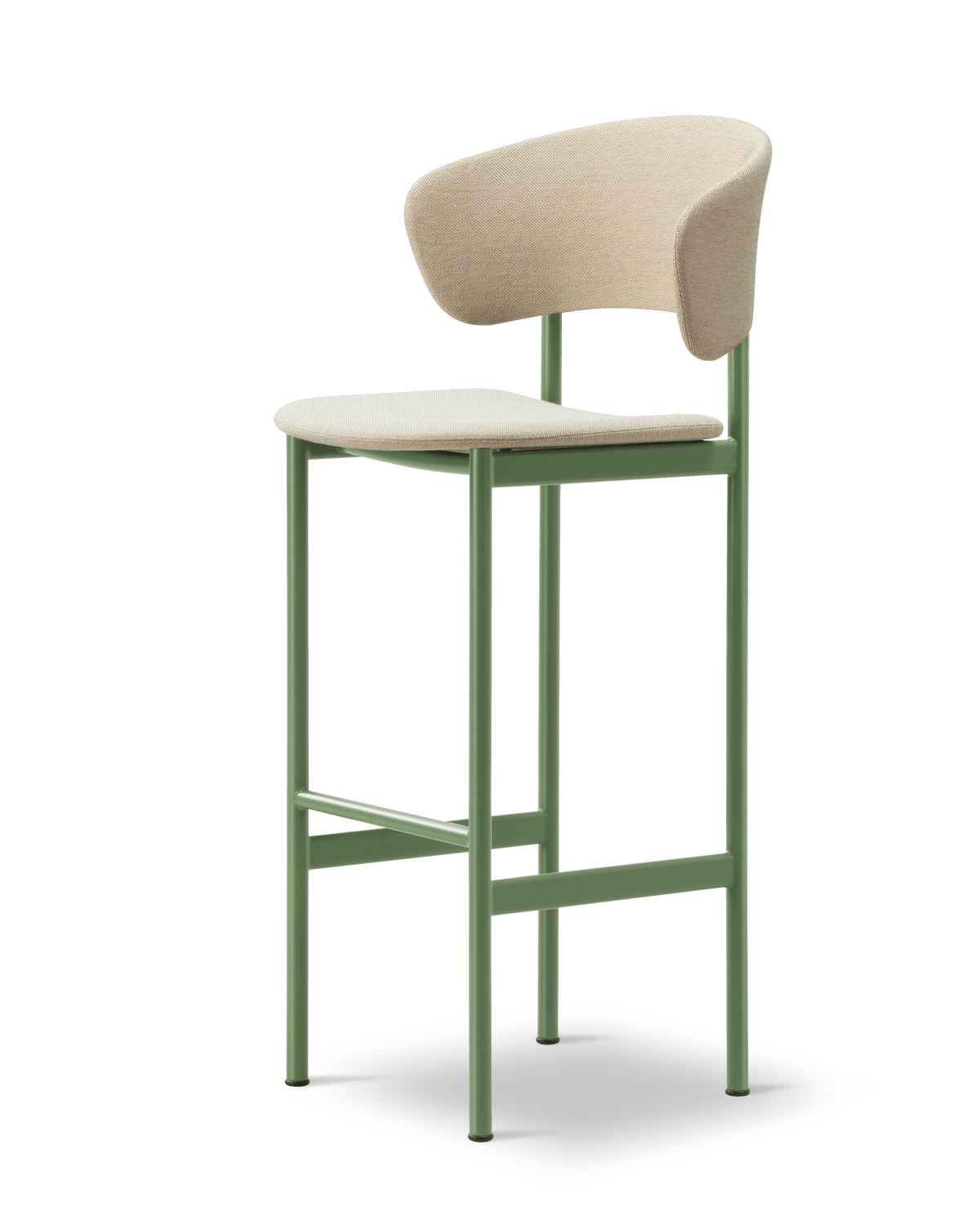 Fredericia Plan Arm Barstool fullpolstret. Velg tekstil og understell
