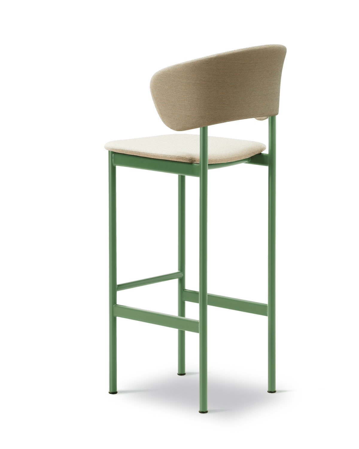 Fredericia Plan Arm Barstool fullpolstret. Velg tekstil og understell