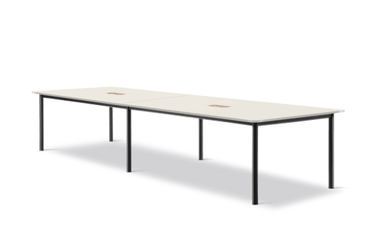 Fredericia Plan Table konfigurasjon E, 380 × 100 cm. Velg understell, høyde og bordplate