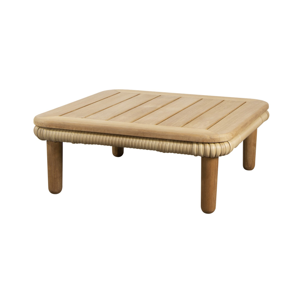 Cane-line Arch sofabord m/teak bordplate, 73×73 cm