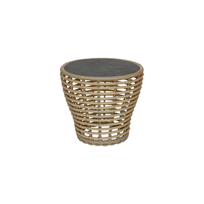 Cane-line Basket sofabord liten, Ø45 cm. Velg bordplate