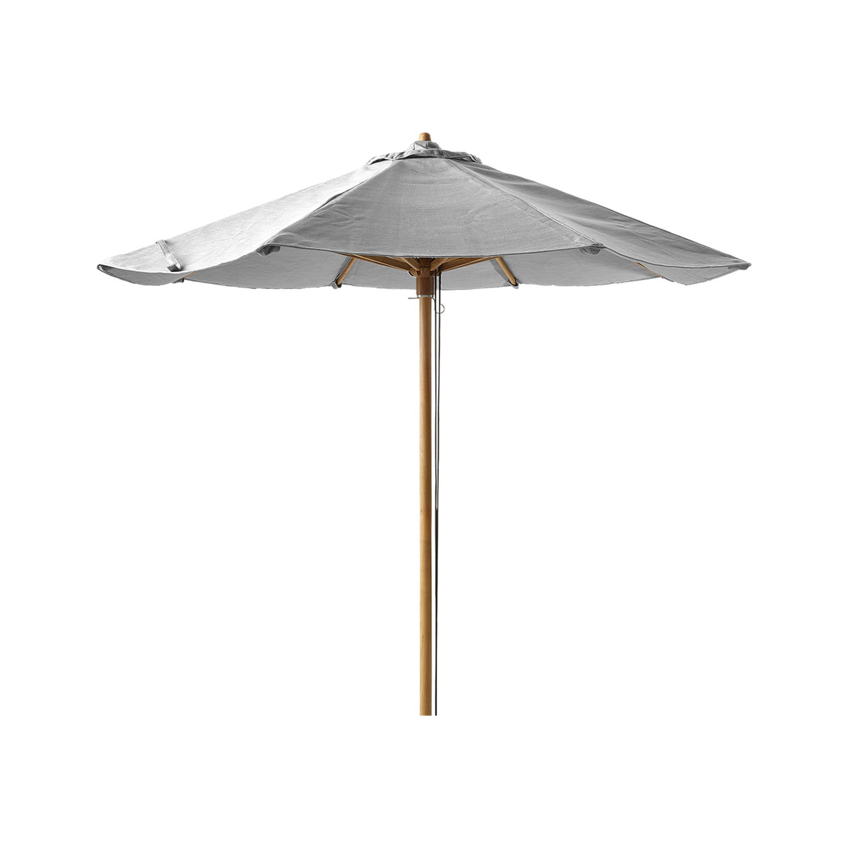 Cane-line Classic parasoll Ø 2,4 m m/snoretrekk, teak. Velg parasollfot