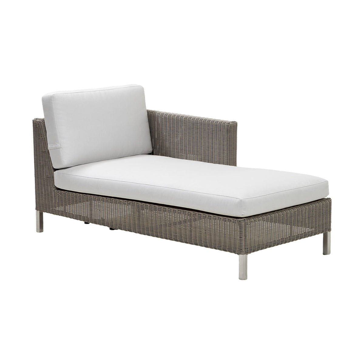 Cane-line Connect sjeselongmodul venstre, taupe. Velg putefarge