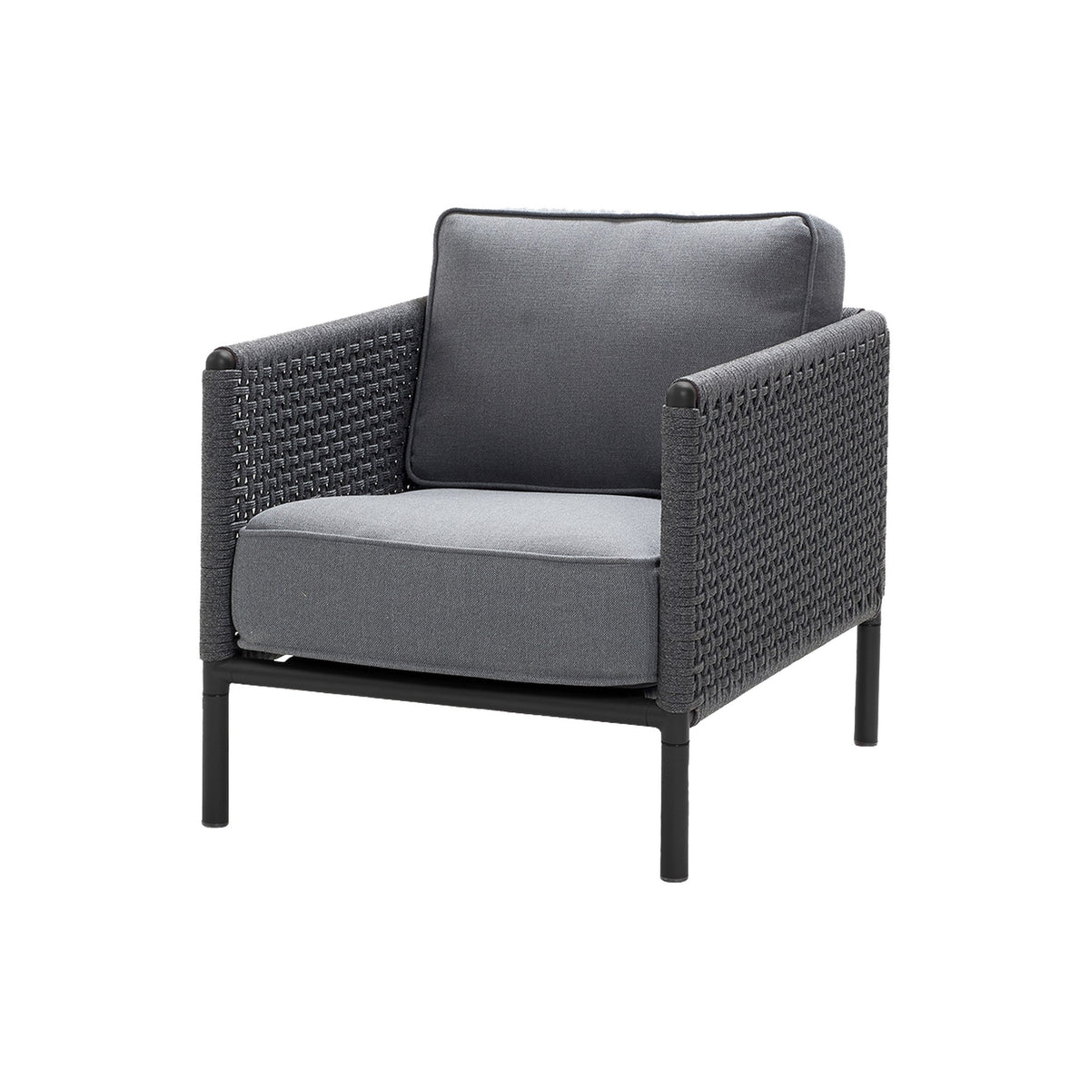 Cane-line Encore loungestol, lava grey/dark grey Soft Rope m/AirTouch-puter