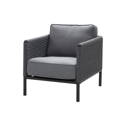 Cane-line Encore loungestol, lava grey/dark grey Soft Rope m/AirTouch-puter