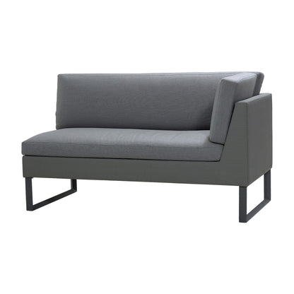 Cane-line Flex 2-seter sofa, venstremodul, grey Tex m/Natté-puter