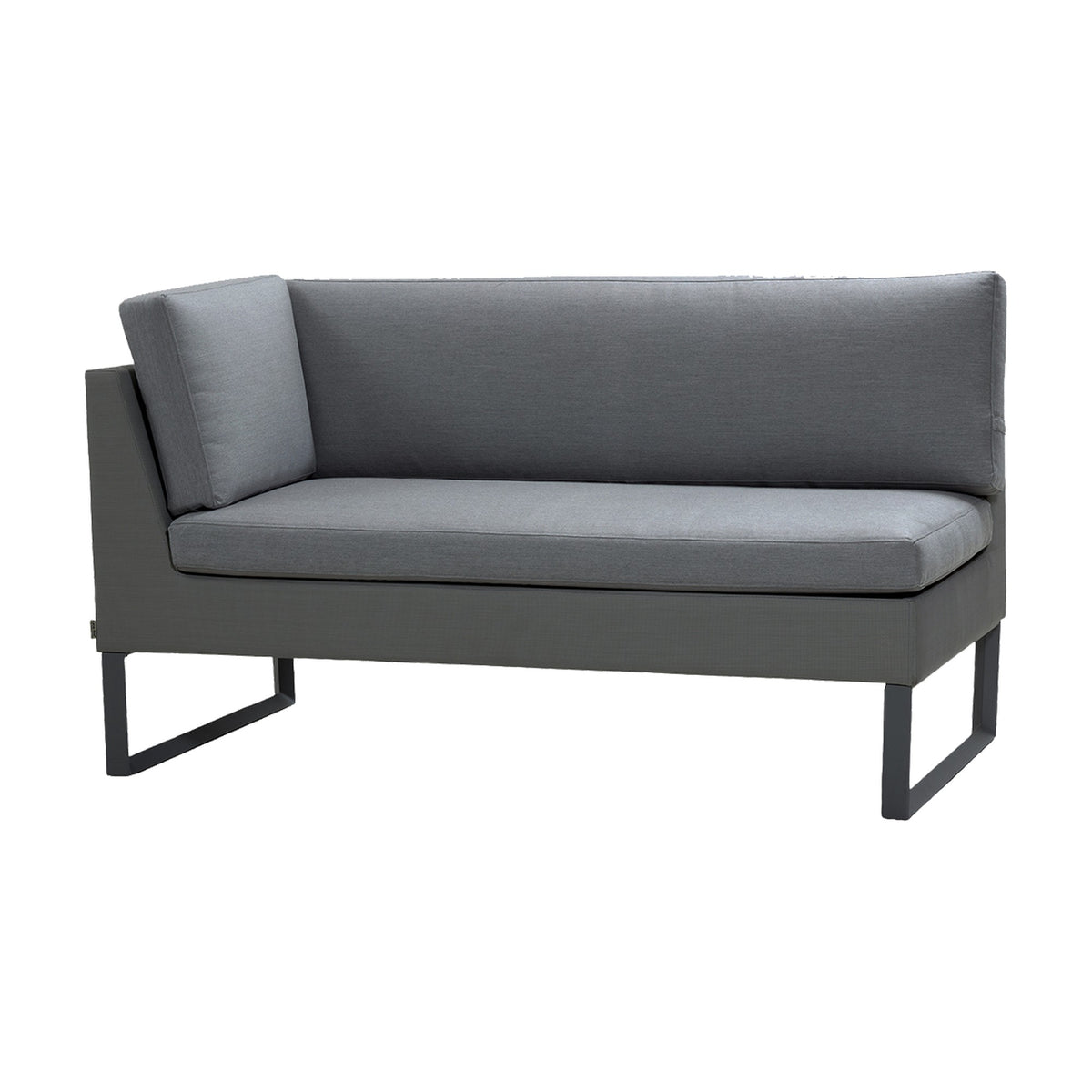 Cane-line Flex 2-seter sofa, høyremodul, grey Tex m/Natté-puter