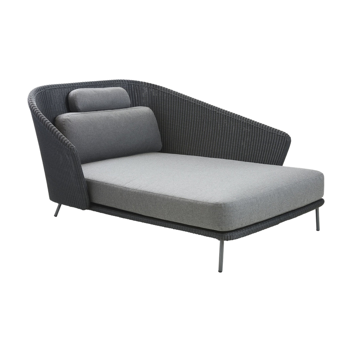 Cane-line Mega daybed venstre, graphite Weave m/grey AirTouch