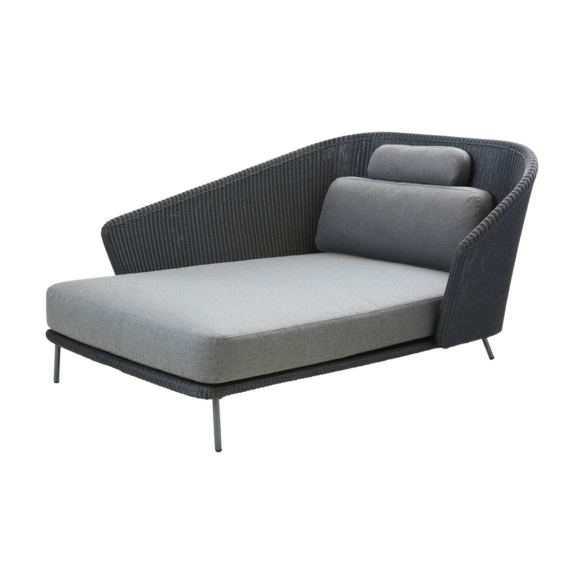 Cane-line Mega daybed høyre, graphite Weave m/grey AirTouch