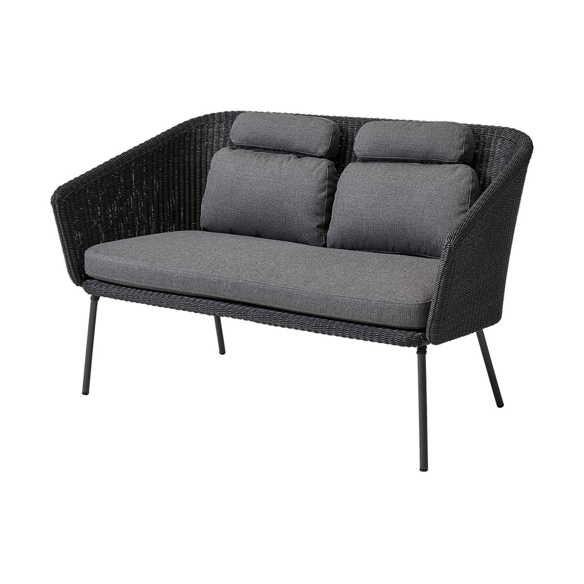Cane-line Mega benk, graphite Weave m/grey AirTouch