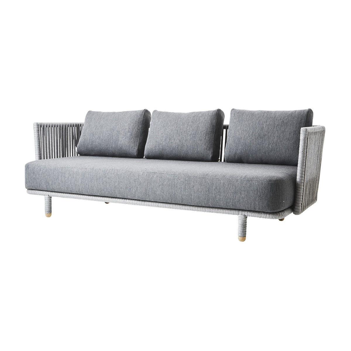 Cane-line Moments 3-seter sofa, Soft Rope m/AirTouch-puter. Velg farge