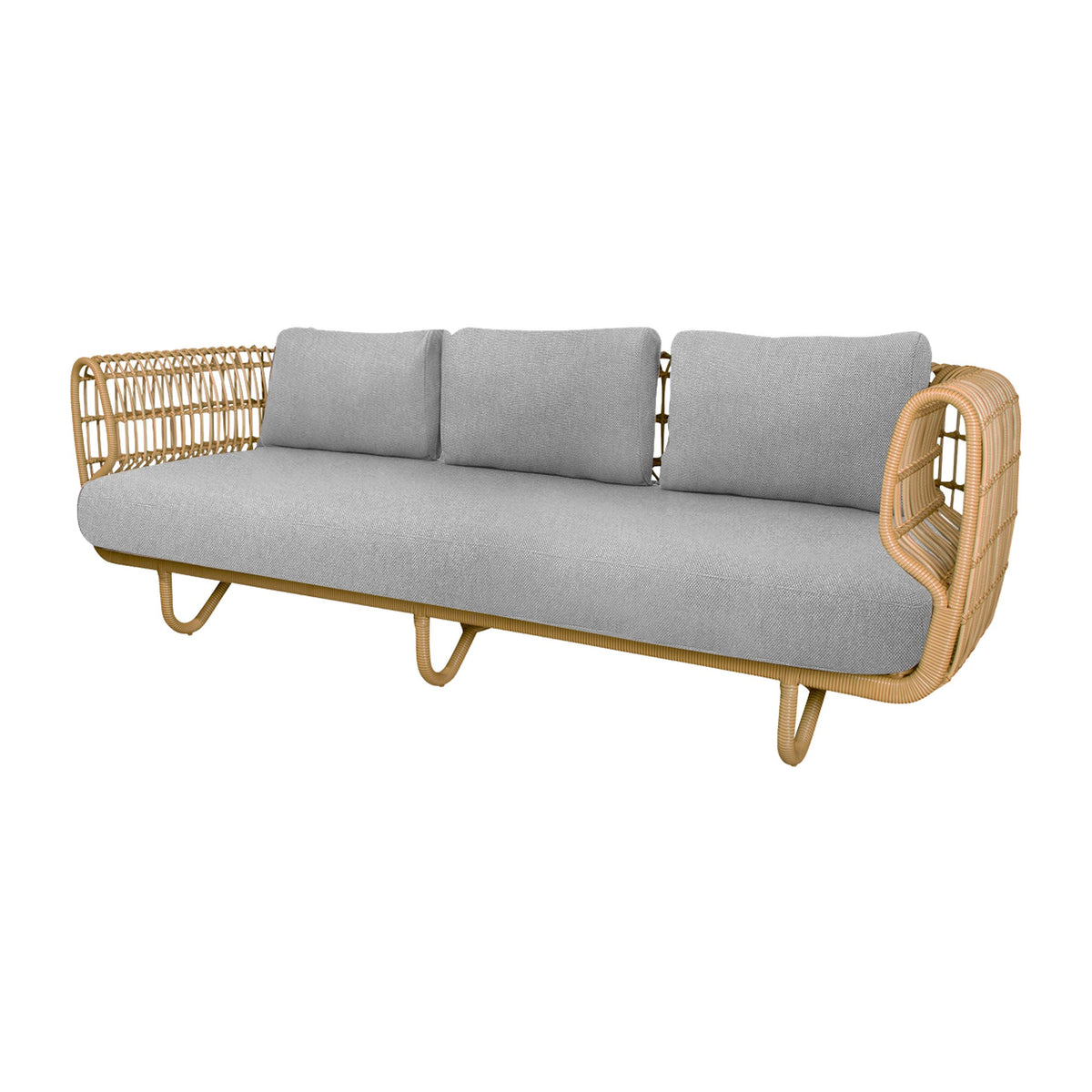 Cane-line Nest 3-seter sofa, rotting (innendørs). Velg putestoff