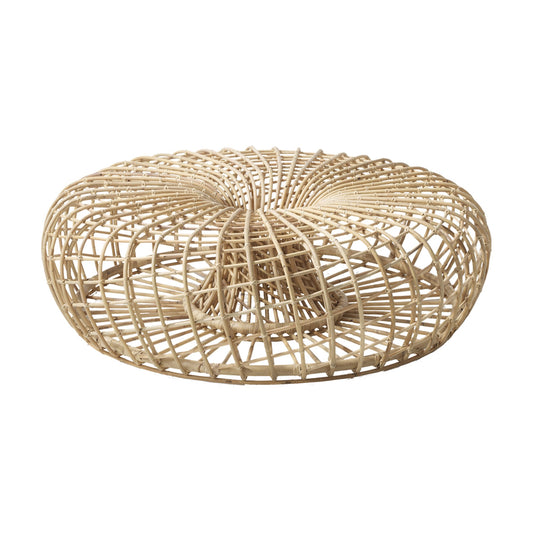 Cane-line Nest sofabord/krakk stor Ø 130 cm, rotting (innendørs). Velg med eller uten glassplate