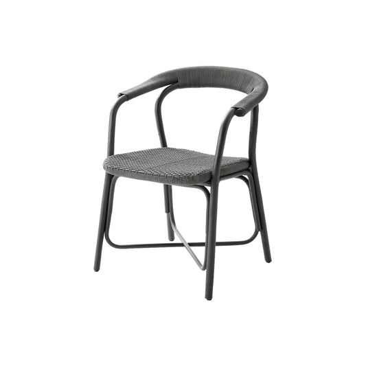 Cane-line Noble spisestol m/armlener, sort rotting