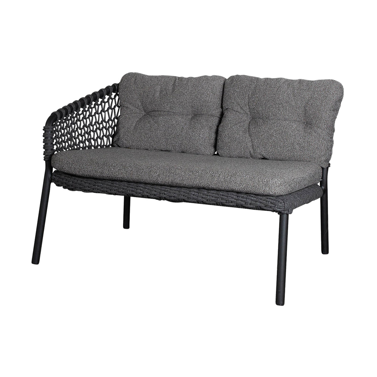 Cane-line Ocean 2-seter sofamodul høyre m/putesett, dark grey