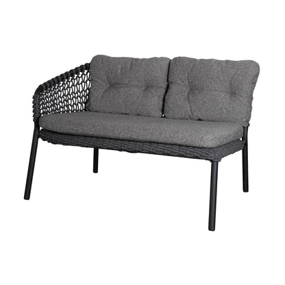 Cane-line Ocean 2-seter sofamodul høyre m/putesett, dark grey