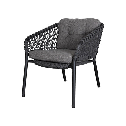 Cane-line Ocean loungestol m/putesett, dark grey