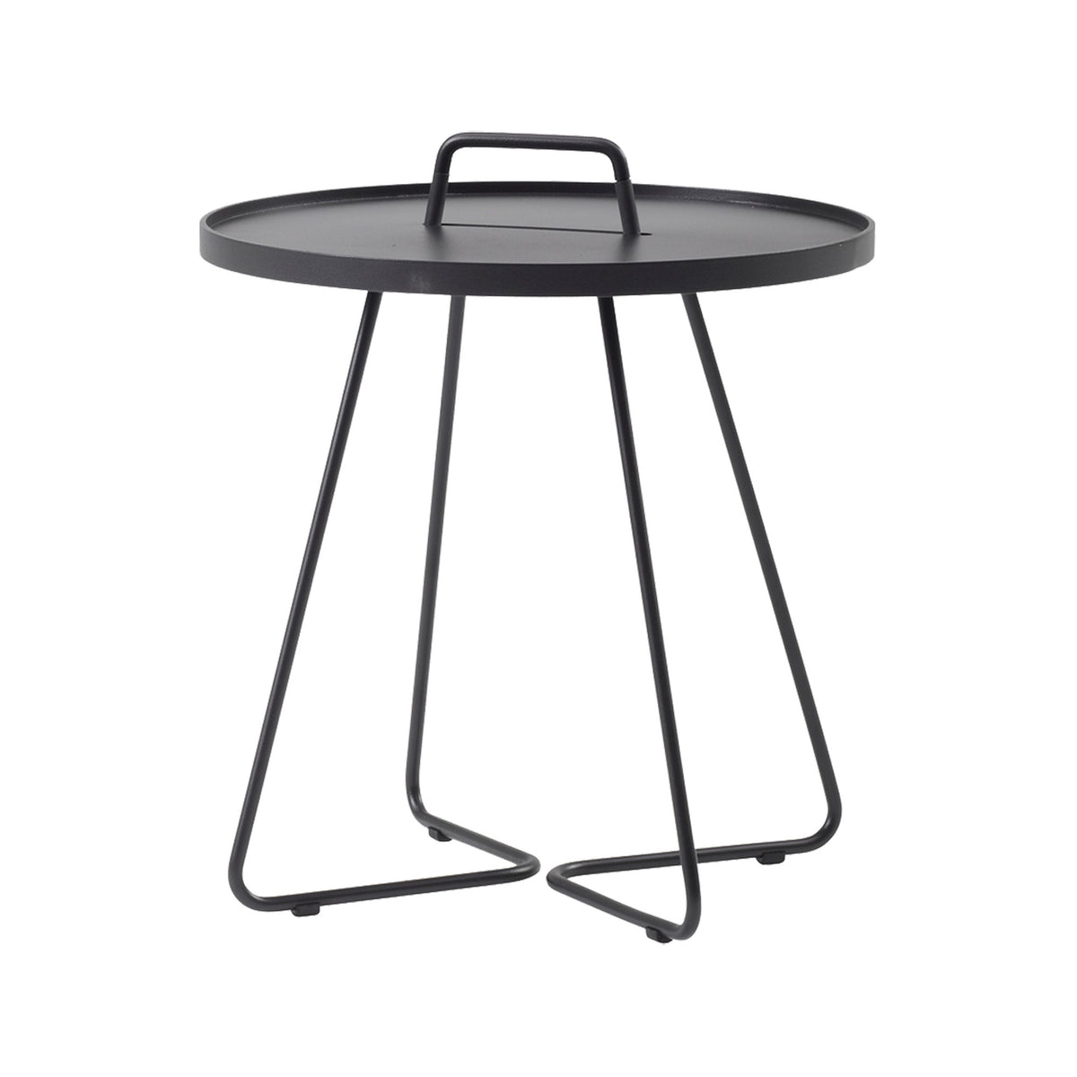 Cane-line On-the-move sidebord stor Ø 52 cm, aluminium. Velg farge